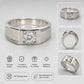 Royal Square Solitaire Silver Ring for Men - Silvorn India