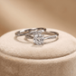 Serenity Duo Ring – Harmony Bands with Radiant Solitaire - Silvorn India