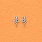 Silver 925 snake-twist zirconia stud earrings, sparkling coiled drop design