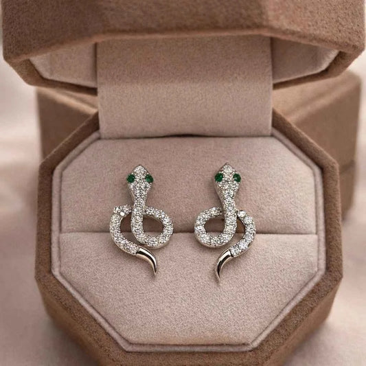 Serpente Royale Ear Studs - 925 Silver Jewelery