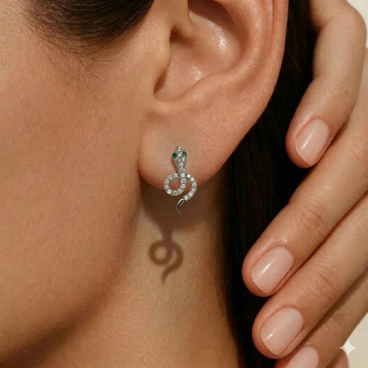 Serpente Royale Ear Studs - 925 Silver Jewelery