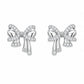 Silver Crystal Bow Studs | 925 Sterling Silver - Silvorn India