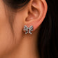 Silver Crystal Bow Studs | 925 Sterling Silver - Silvorn India