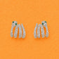 Silver Crystal Snake Hoop Earrings - Silvorn India