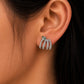 Silver Crystal Snake Hoop Earrings - Silvorn India
