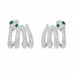 Silver Crystal Snake Hoop Earrings - Silvorn India