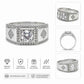 Silver Matte Finish Ring with Round - Cut Stone - Silvorn India