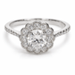 Silver Petal Halo Ring - Silvorn India