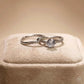 Silver Ring Set with Round Crystal Solitaire - Silvorn India