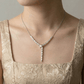 Sleek Geometric Baguette Y - Drop Necklace - Silvorn India