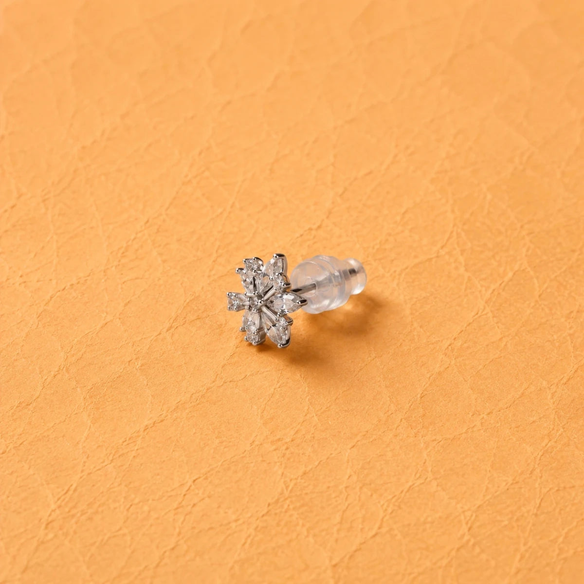 Snowflake Bloom Zirconia Studs - Silvorn India