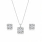 Sparkle Pendant & Stud Earrings Jewelry Set for Women | Premium Zircon Stone Necklace Set - Silvorn India
