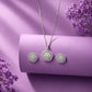 Sparkling Zircon Necklace & Stud Earrings - Silvorn India