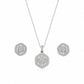 Sparkling Zircon Necklace & Stud Earrings - Silvorn India
