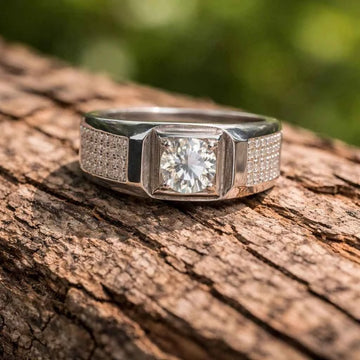 Square Bezel Solitaire Ring