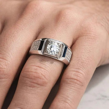 Square Bezel Solitaire Ring