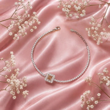 Square Halo Bracelet - Silvorn India