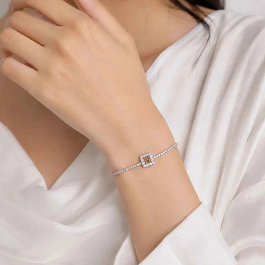 Square Halo Bracelet