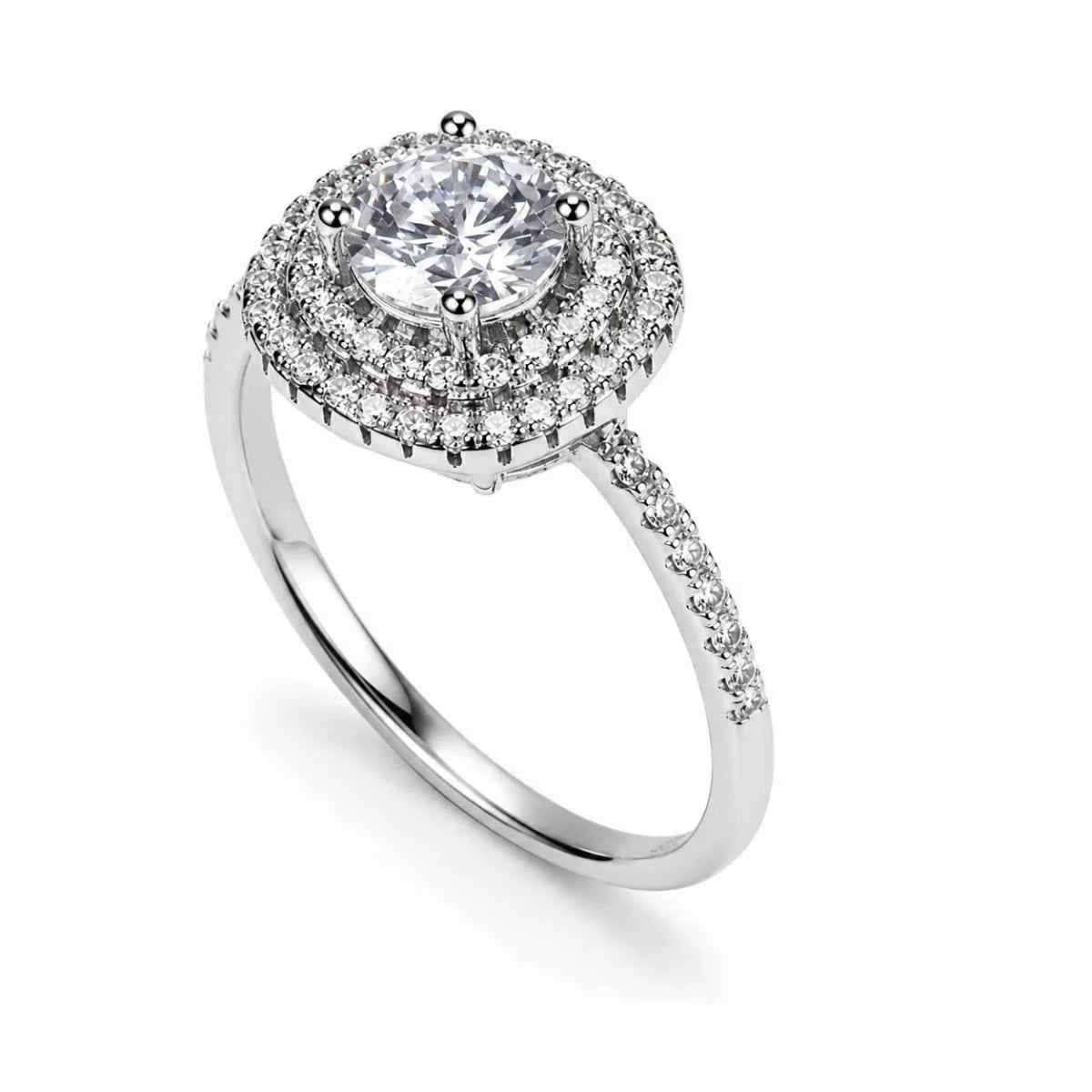 Sterling Glow Halo Ring