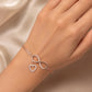 Sterling Silver Rose Gold Plated Infinity Heart Charm Bracelet for Women - Silvorn India