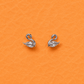Swan Crystal Studs - Silvorn India