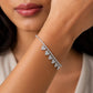 Triangle Heart Charm Tennis Bracelet for Women - Silvorn India