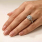 Twisted Halo Sterling Silver Ring