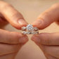 Twisted Silver Bridal Ring Set with Round Solitaire - Silvorn India