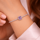 Vibrant Amethyst Radiant Halo Tennis Bracelet - Silvorn India
