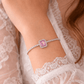 Vibrant Fuchsia Radiant Halo Tennis Bracelet - Silvorn India