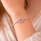 Vibrant Pink Square Halo Tennis Bracelet - Silvorn India
