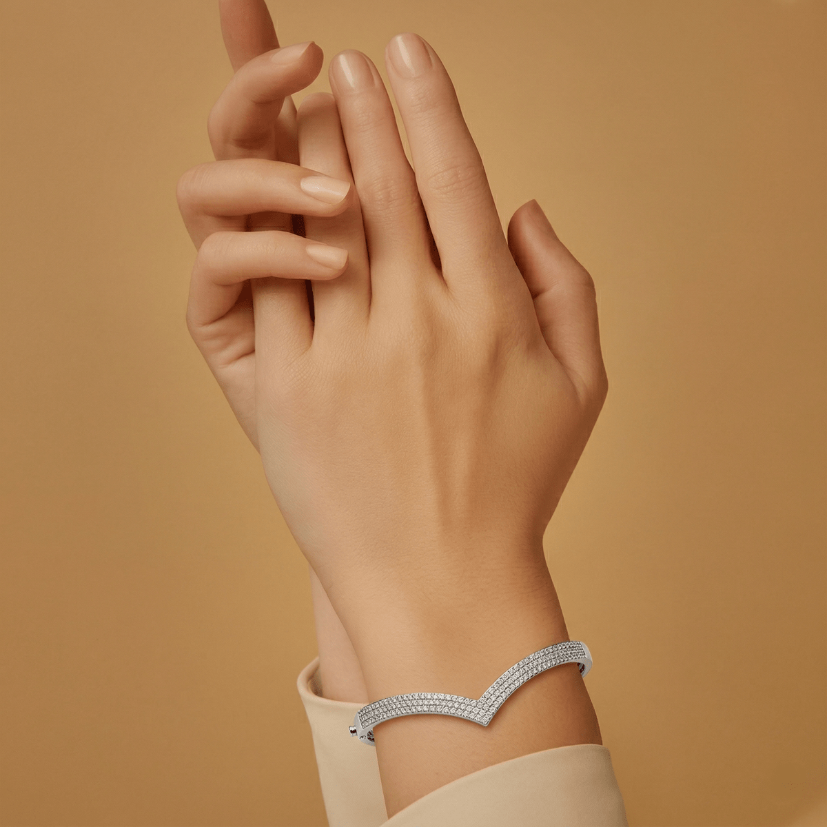 Wave Design Sterling Open Cuff Bracelet for Women - Silvorn India