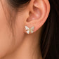 White Enamel Butterfly Studs - Silvorn India