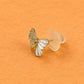 White Enamel Butterfly Studs - Silvorn India