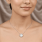 White Enamel Clover Pendant Necklace – Timeless Minimal Elegance - Silvorn India